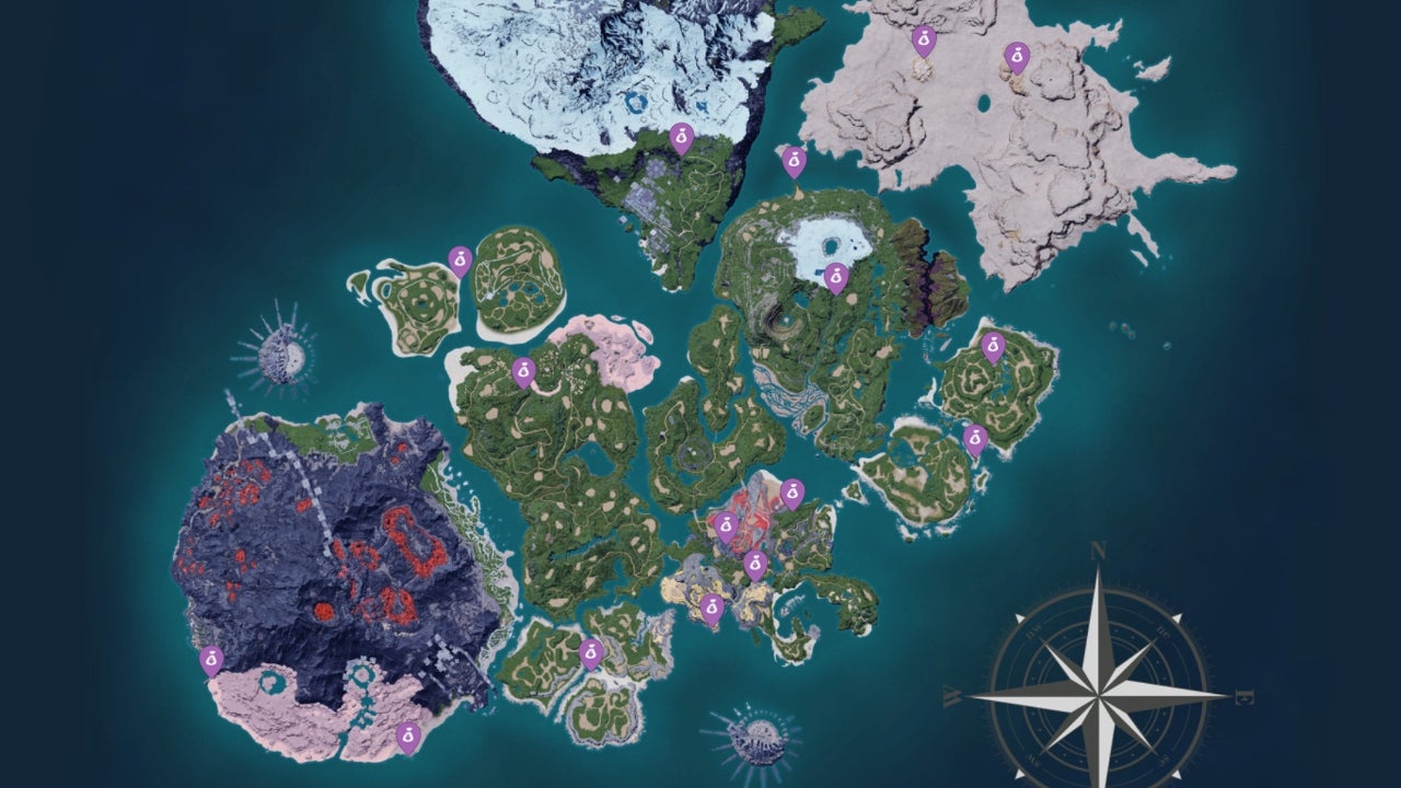 Palworld Interactive Map Is Live With Merchant Locations, Fast Travel Points, and More