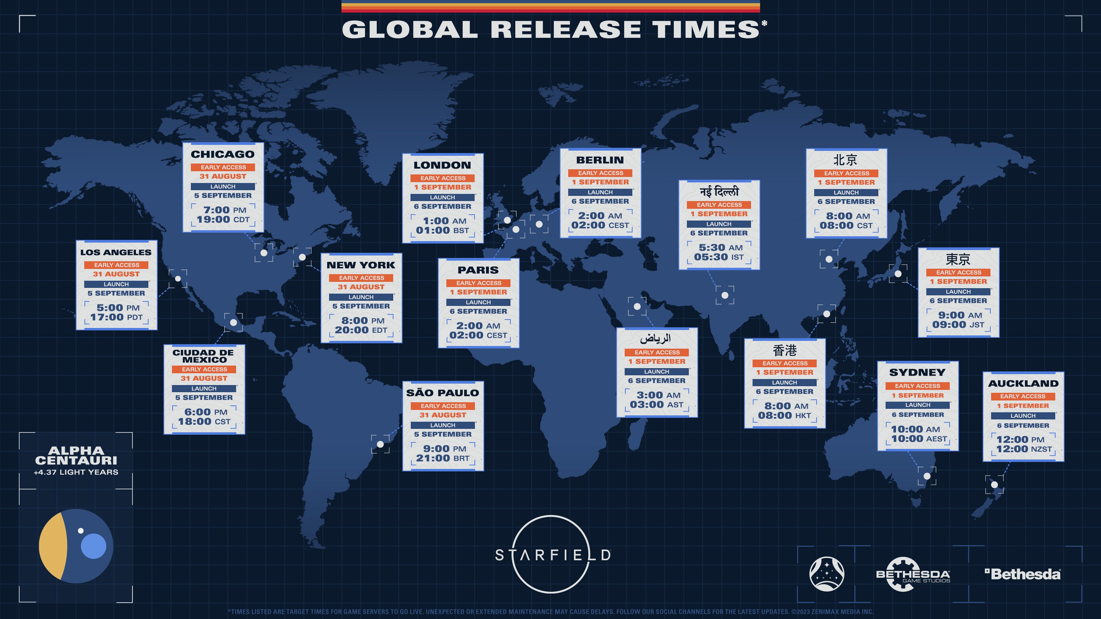 Starfield Global Release Times and PC Specs Revealed